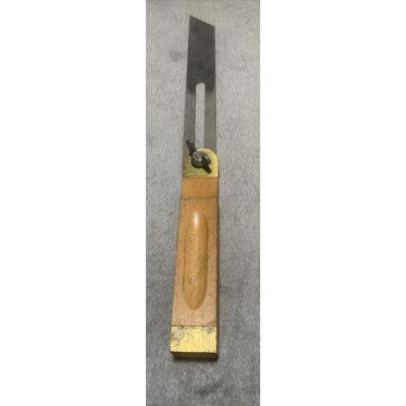 Early Vintage 8" Stanley Sliding T-Bevel Square Nice Old Wood & Brass USA Japan - Picture 7 of 7
